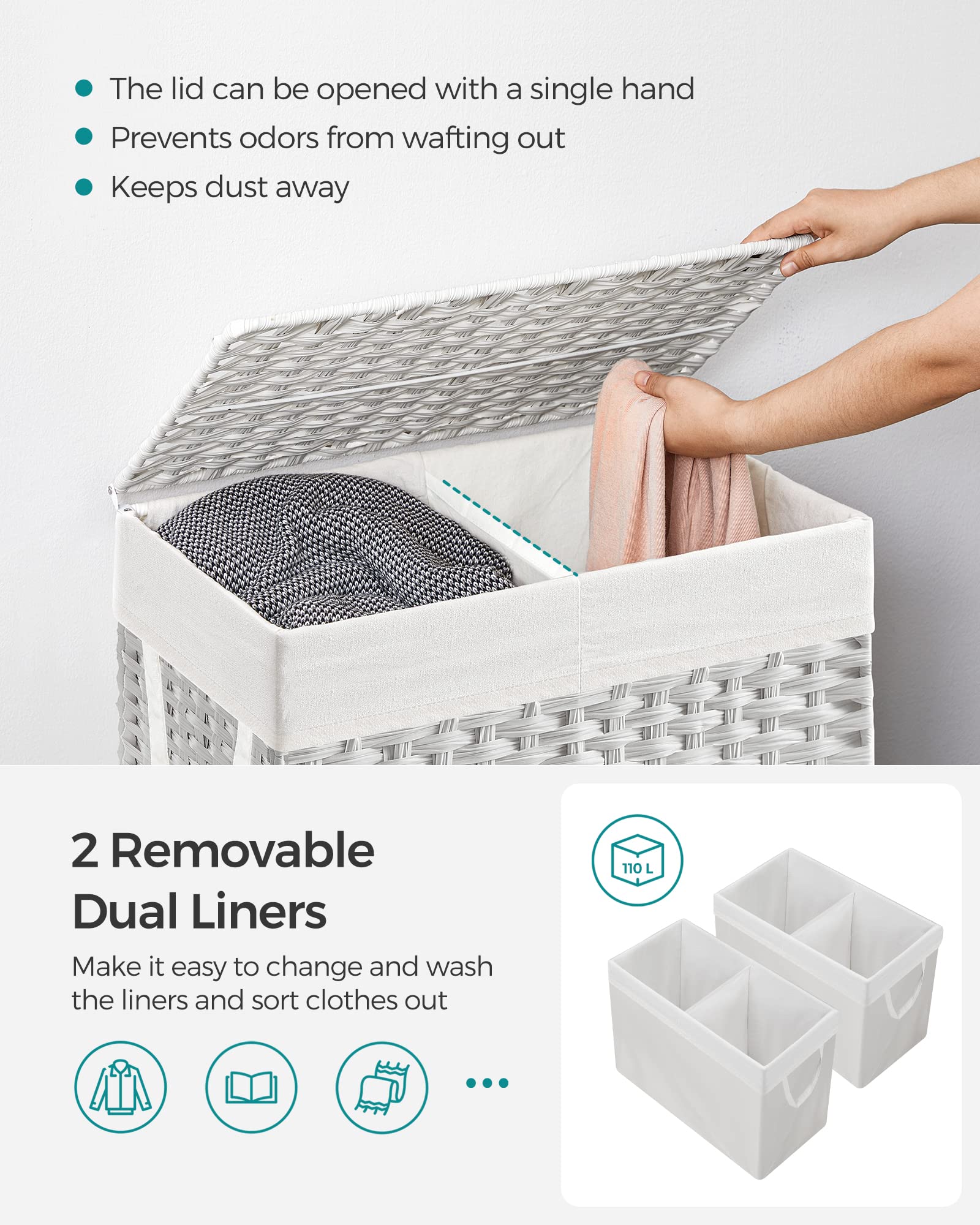 SongMics removable liners are washable for easy replacement