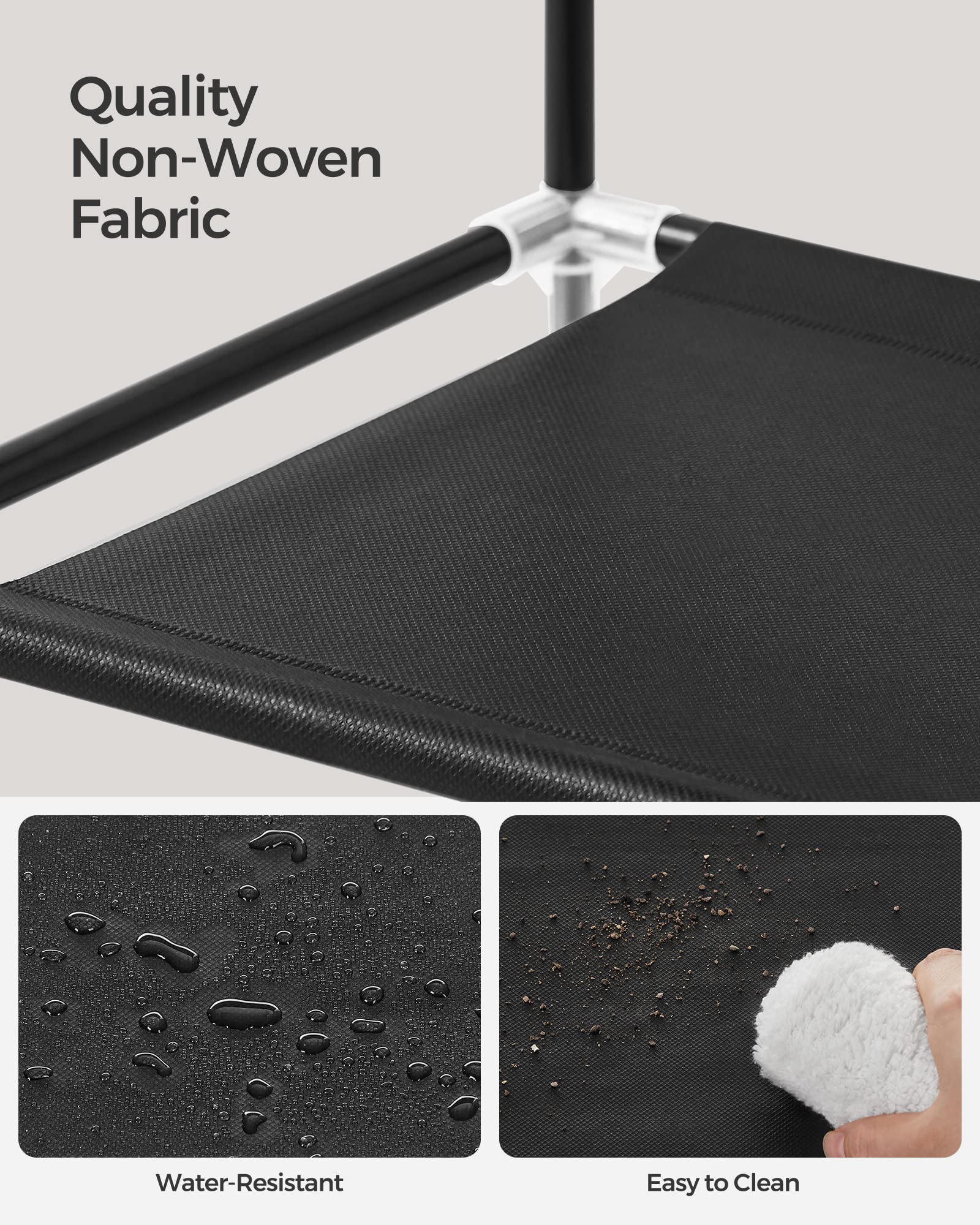 SongMics removable shelves accommodate high boots for versatile use