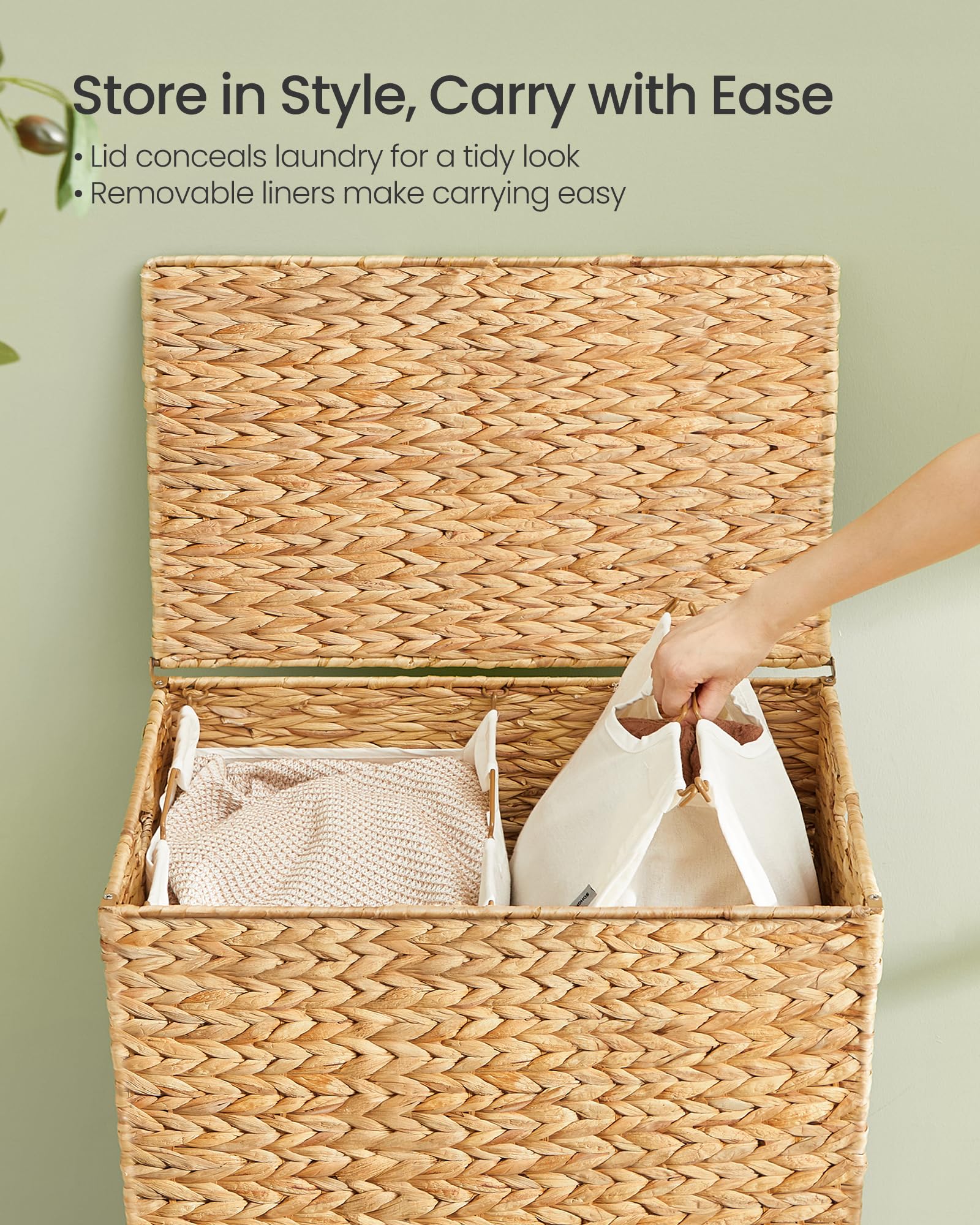 Songmics removable, washable liner simplifies laundry day