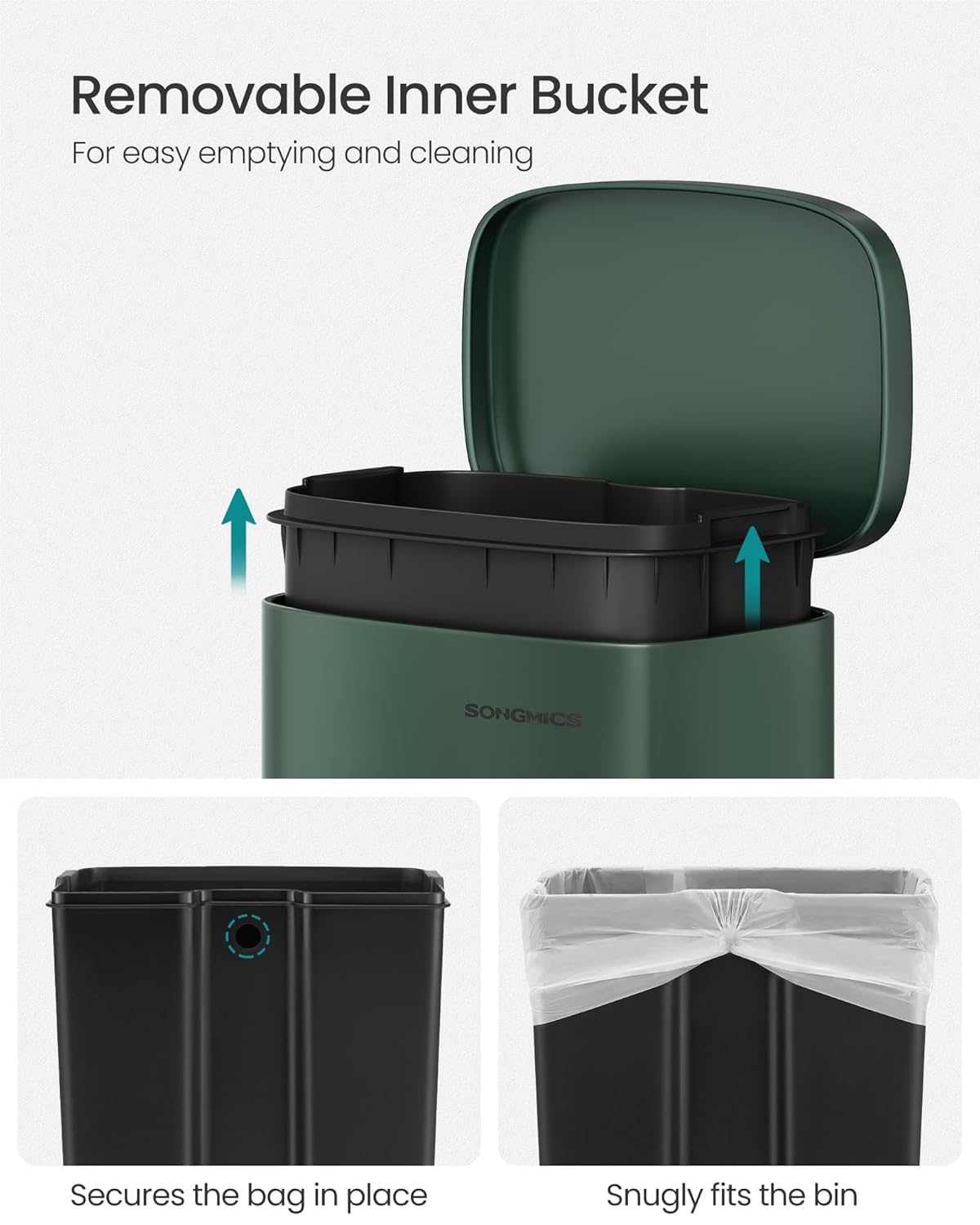 Songmics retro green finish adds style to any kitchen.