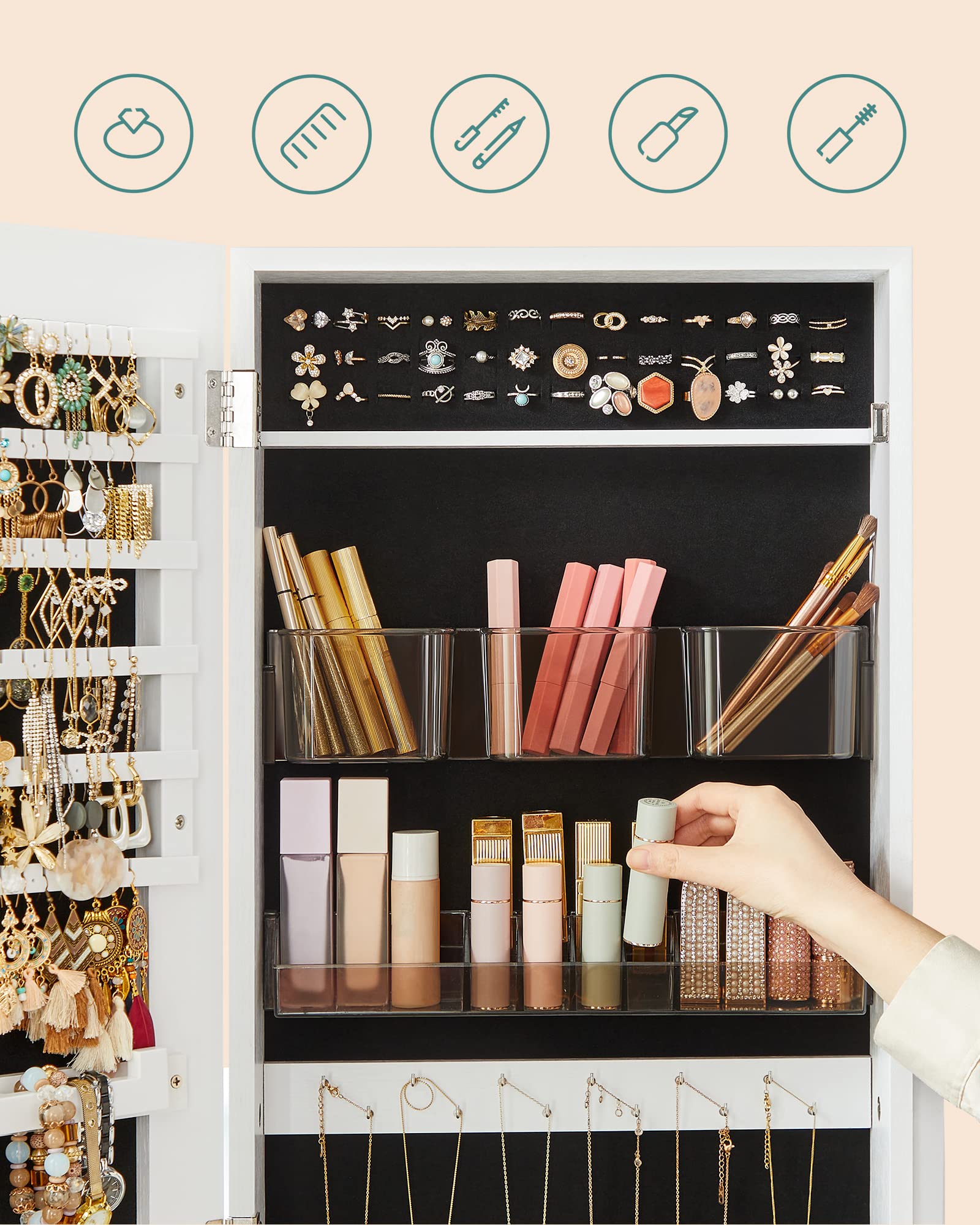 SONGMICS ring slots provide tidy daily organization