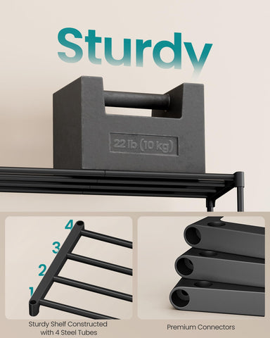 SONGMICS robust metal tubes provide sturdy support for daily wear.