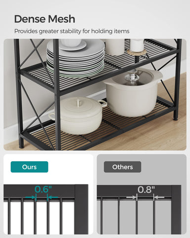 SONGMICS robust steel frame supports heavier loads for daily use.