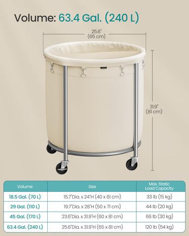 SONGMICS rolling cart easy to move between rooms.