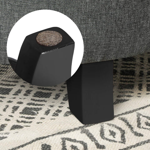 SONGMICS round ottoman assembly with legs attached