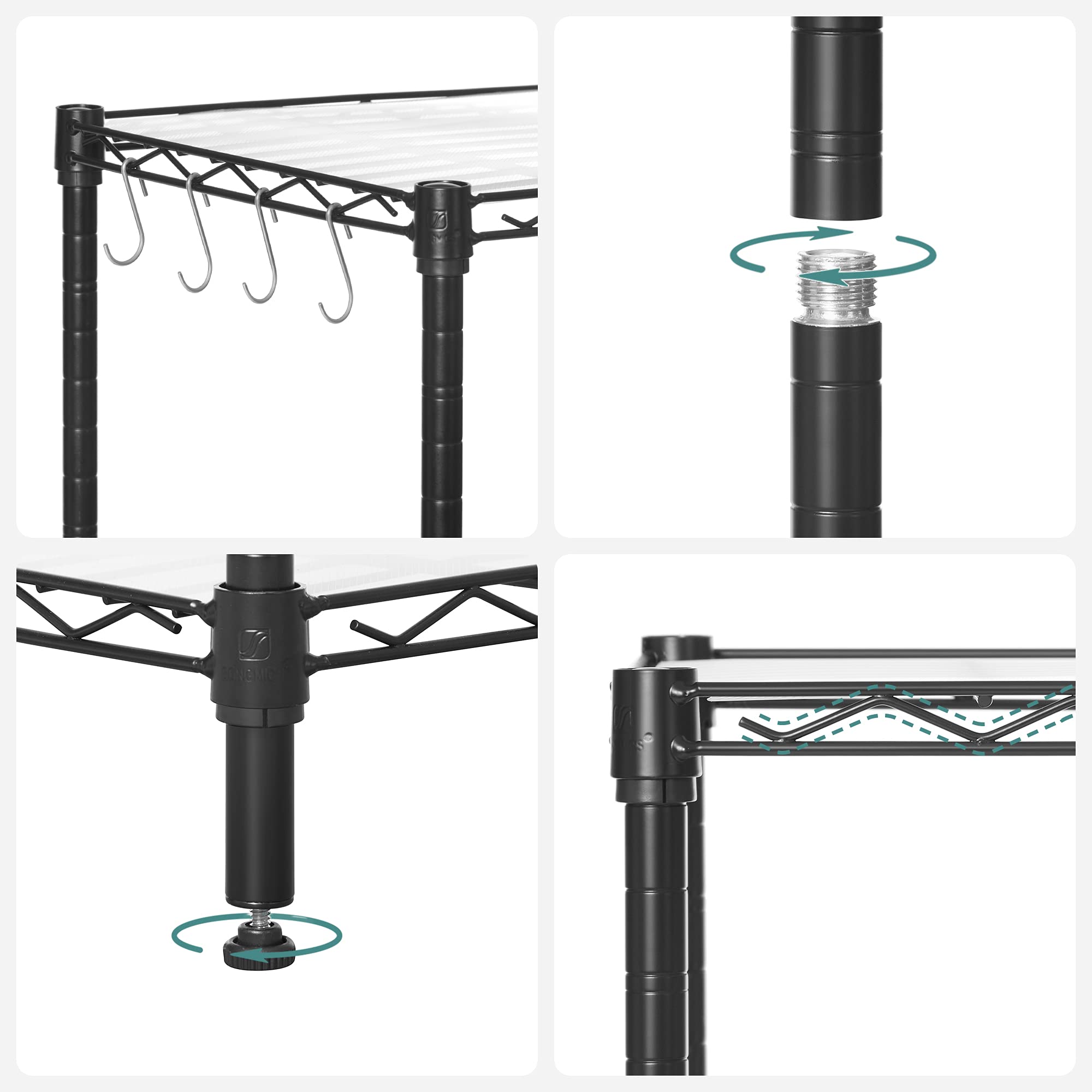 SONGMICS separated two-units option offers flexible room setup
