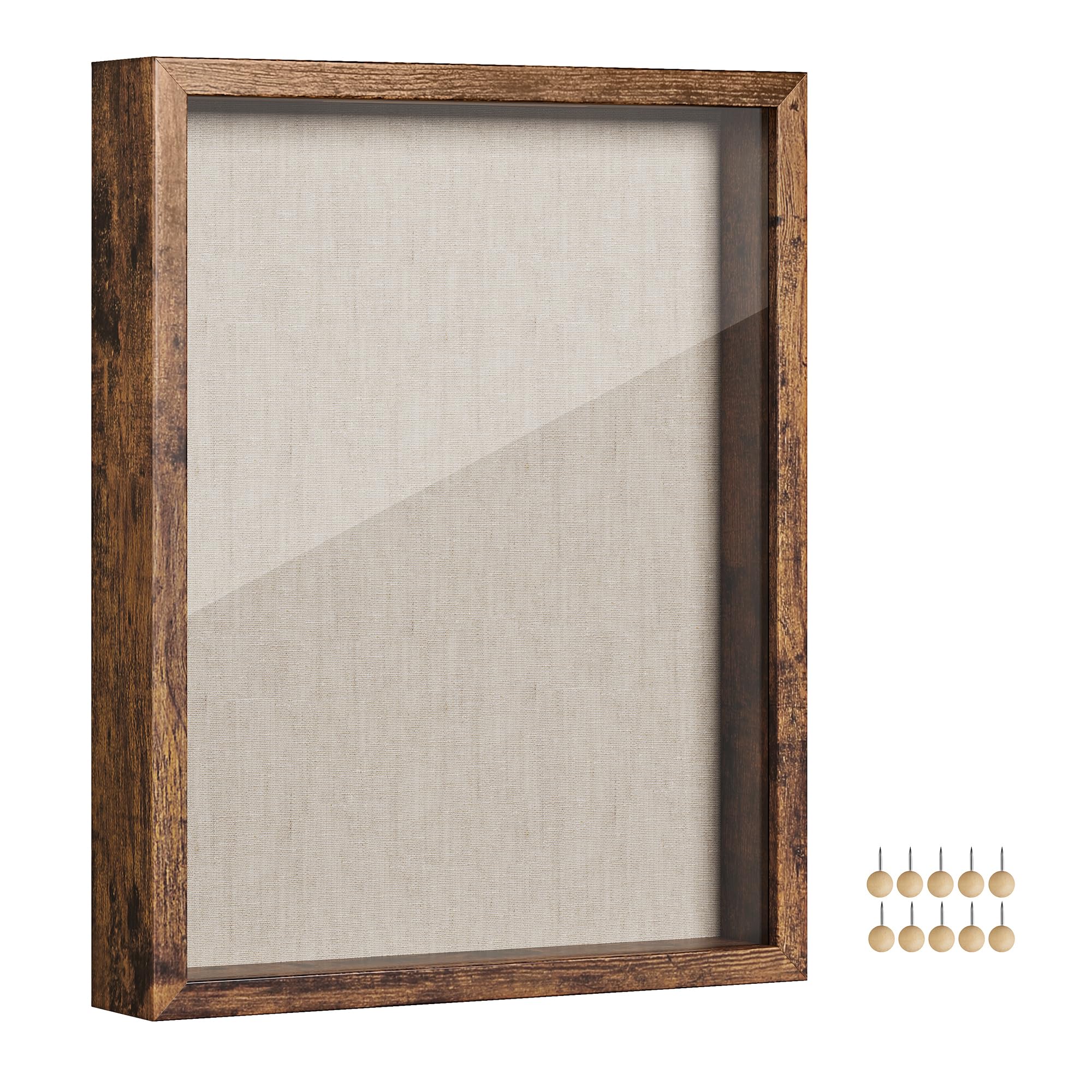 SongMICS 11x14 shadow box frame with glass front for a crisp memory display.