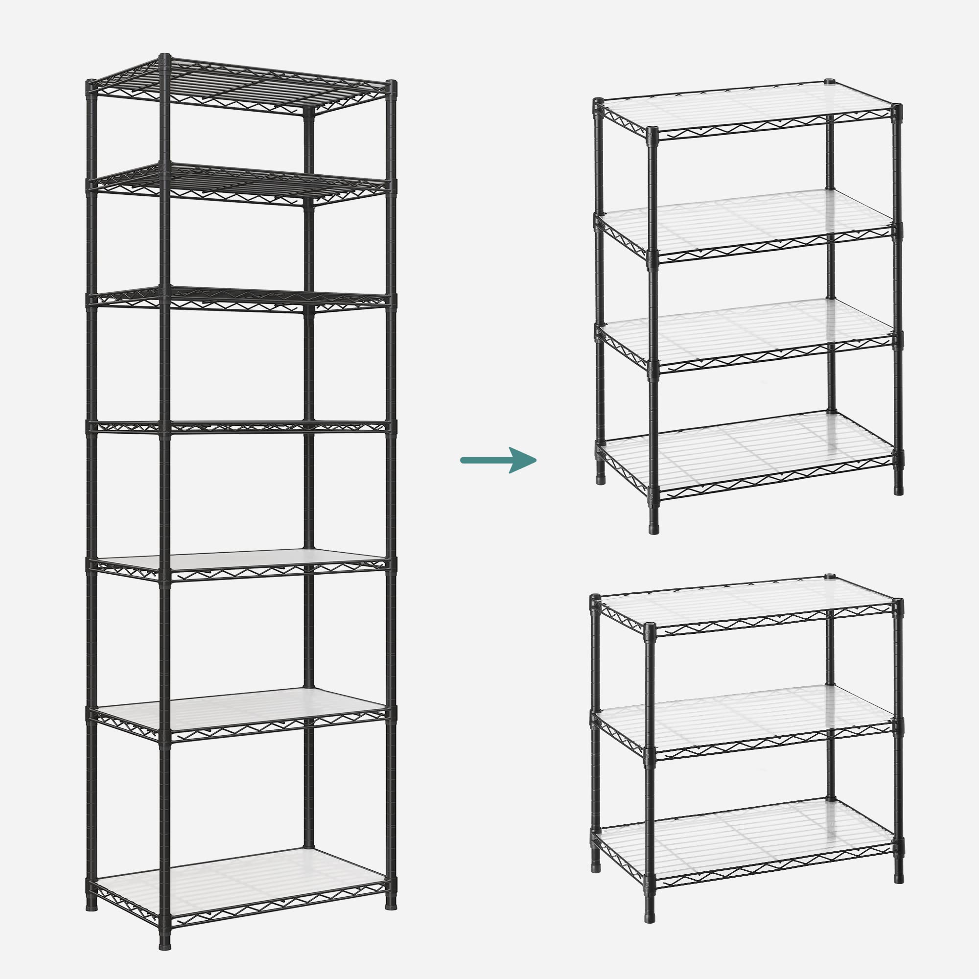 SONGMICS PP shelf liners protect items and simplify cleaning