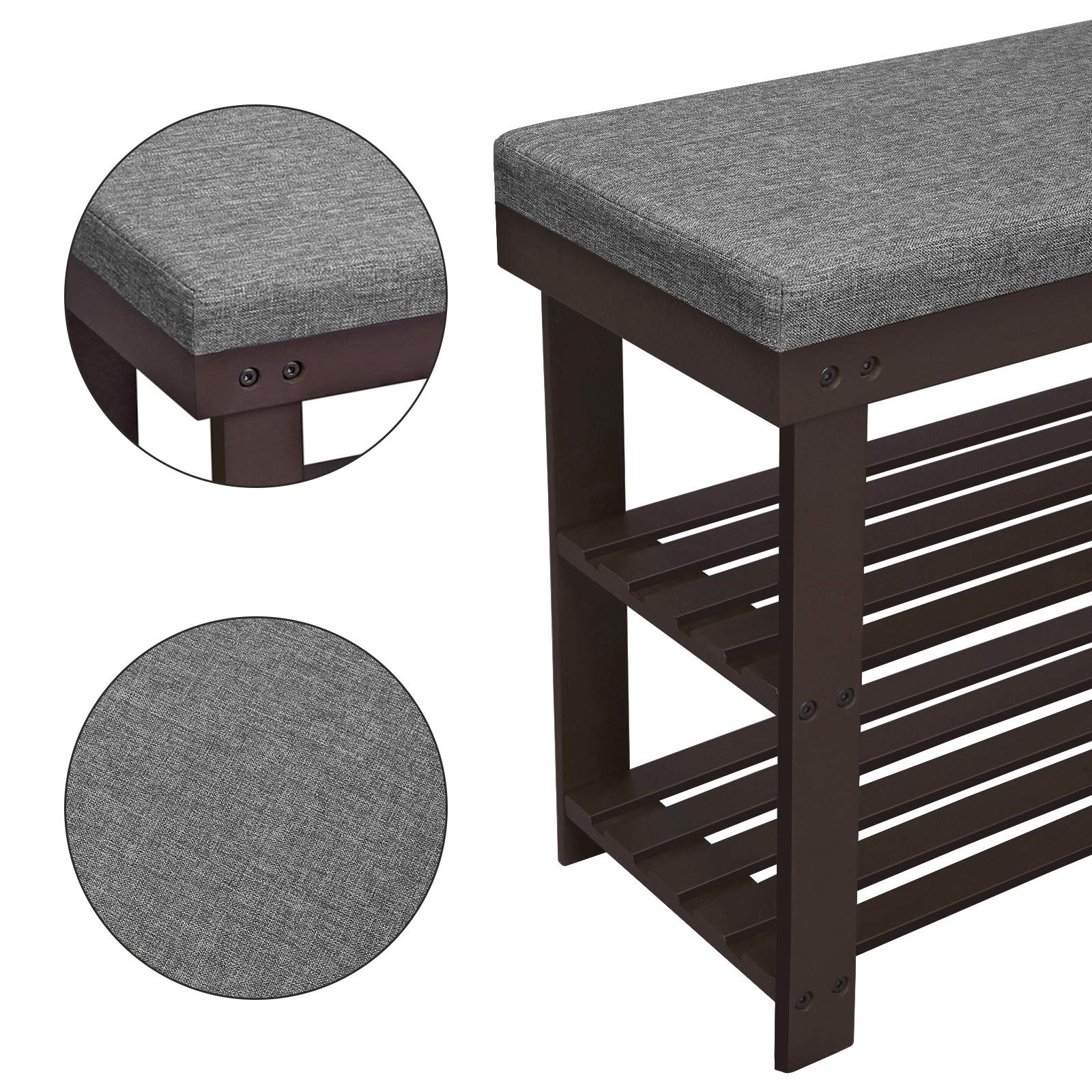 Compact spacing between shelves for versatile footwear storage