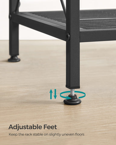 SONGMICS shelves hold up to 110 lb for reliable storage.