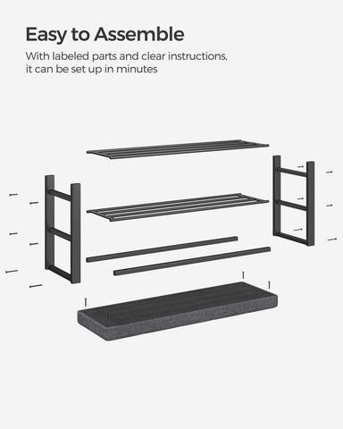 SONGMICS shoe bench in entryway demonstrates versatile placement.