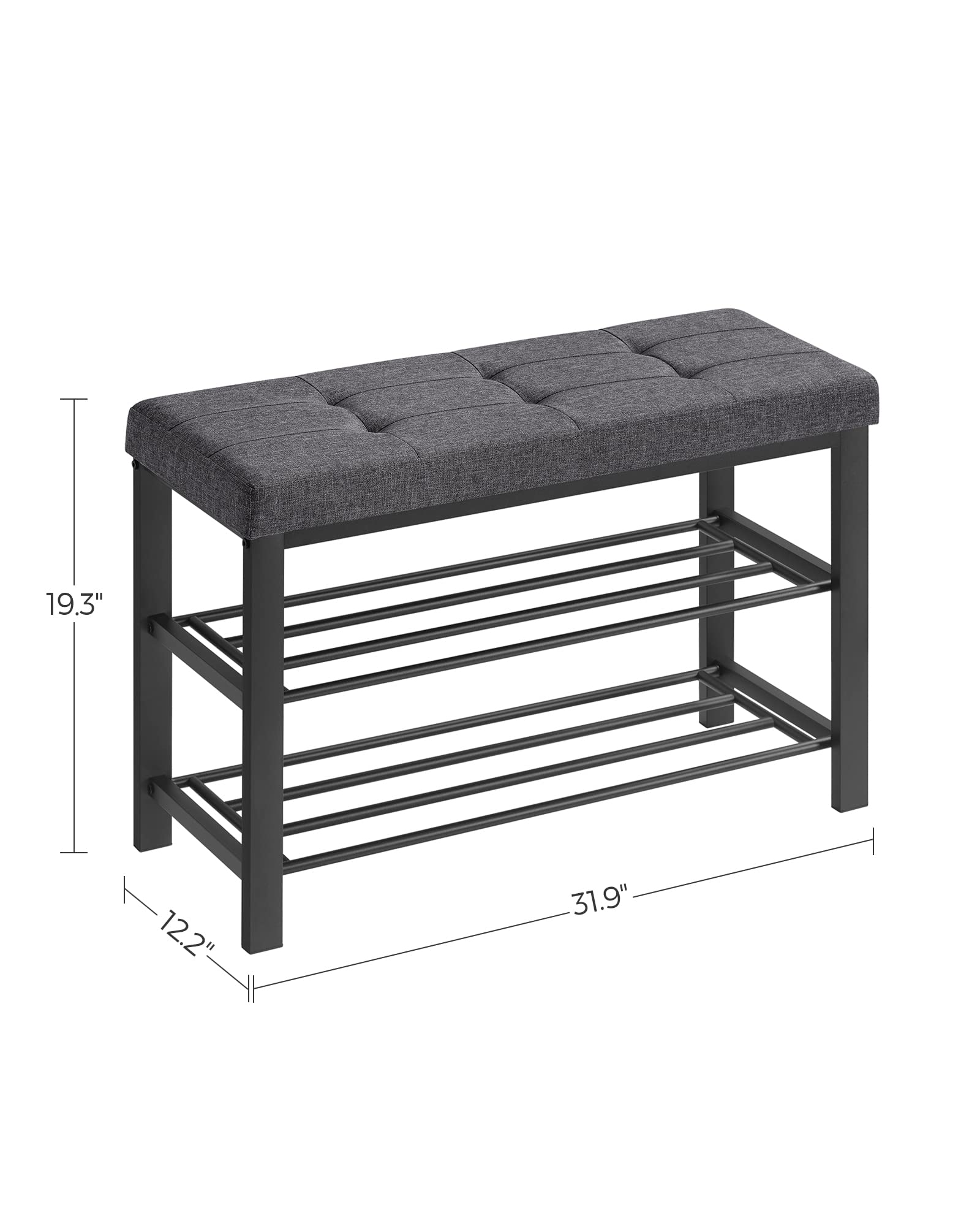 Songmics shoe bench living room seat adds extra seating