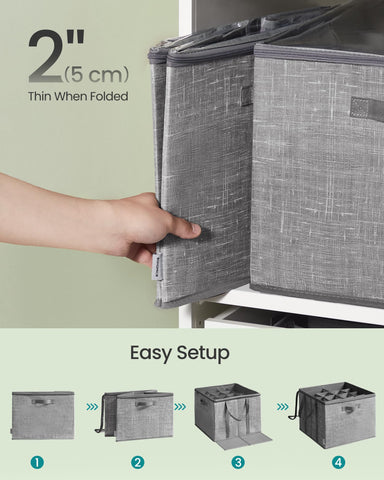 SONGMICS 16.5 x 16.5 inch bins fit standard closets.