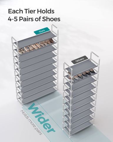 Songmics 10-tier non-woven shelves easy to clean and organize