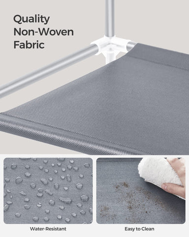 Songmics 10-tier stability close-up demonstrating thickened tubes