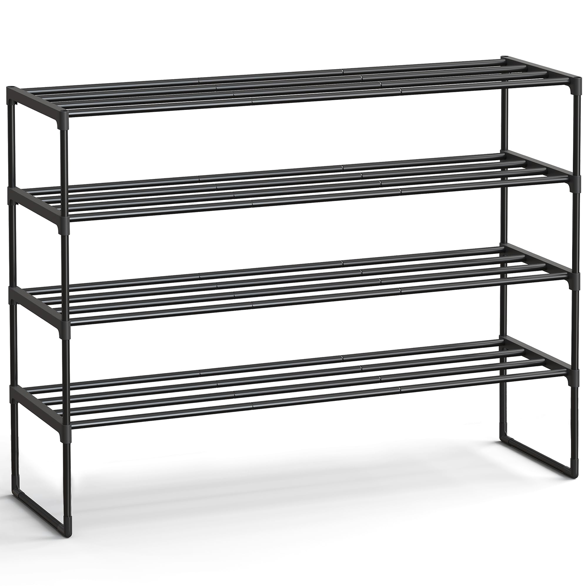 SONGMICS 4-Tier Shoe Rack front view for organized entryway storage
