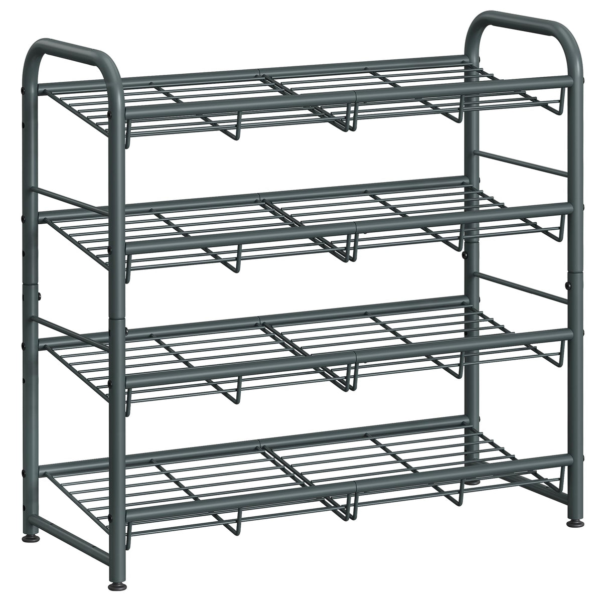 SONGMICS 4-Tier shoe rack front view shows organized entryway storage.
