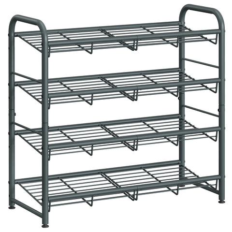 SONGMICS 4-Tier shoe rack front view shows organized entryway storage.