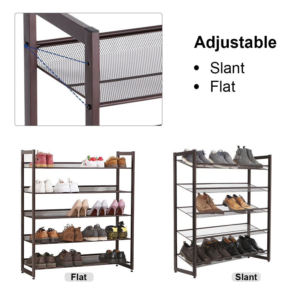 SONGMICS adjustable feet keep the rack steady on uneven floors.