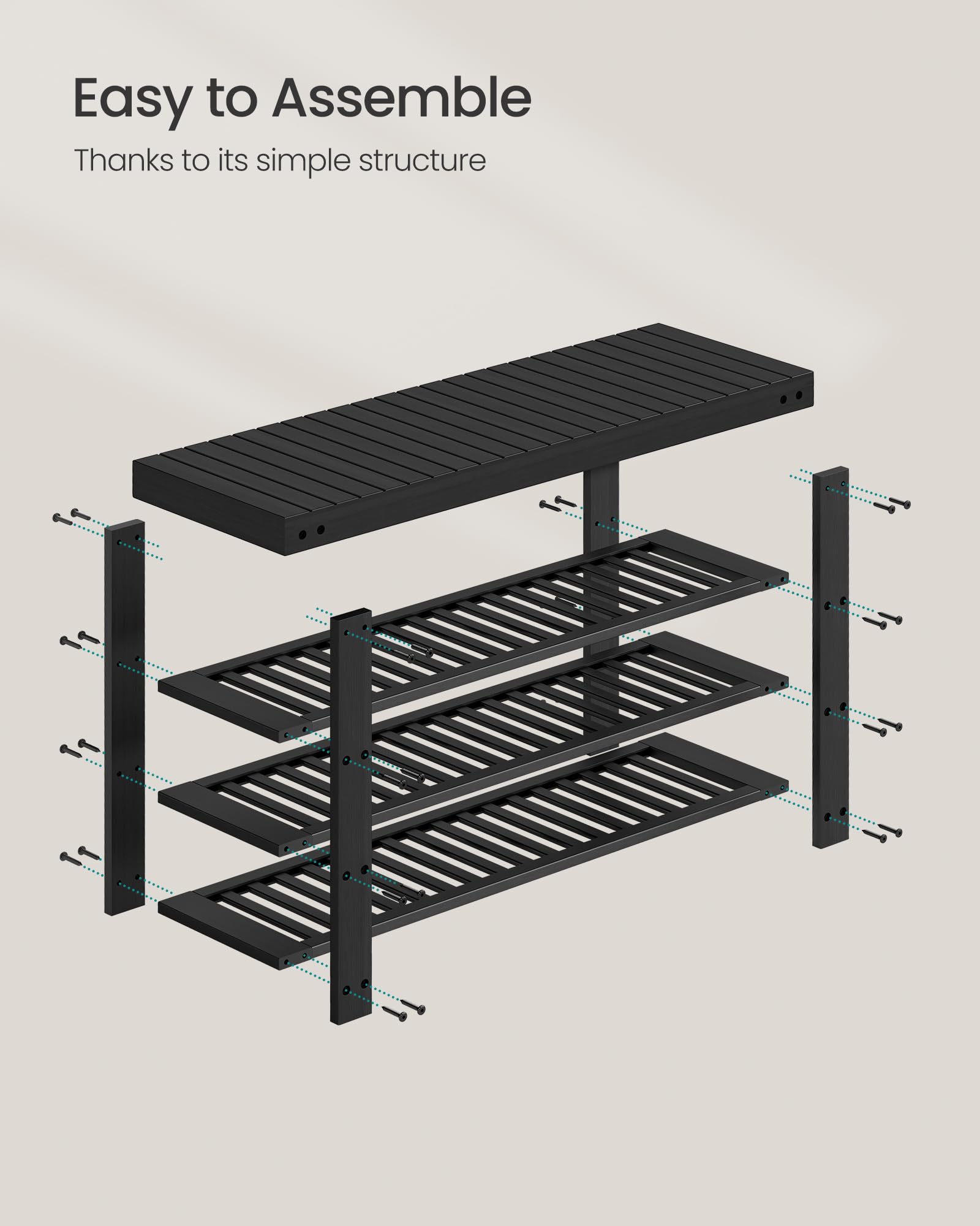 SONGMICS Easy-assembly keeps setup under 15 minutes for quick organization