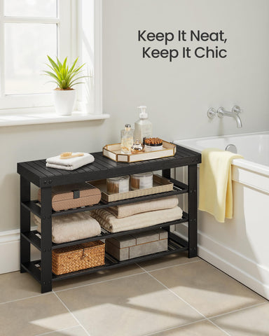 SONGMICS entryway-bench fits living rooms, bathrooms, and bedrooms with versatile storage