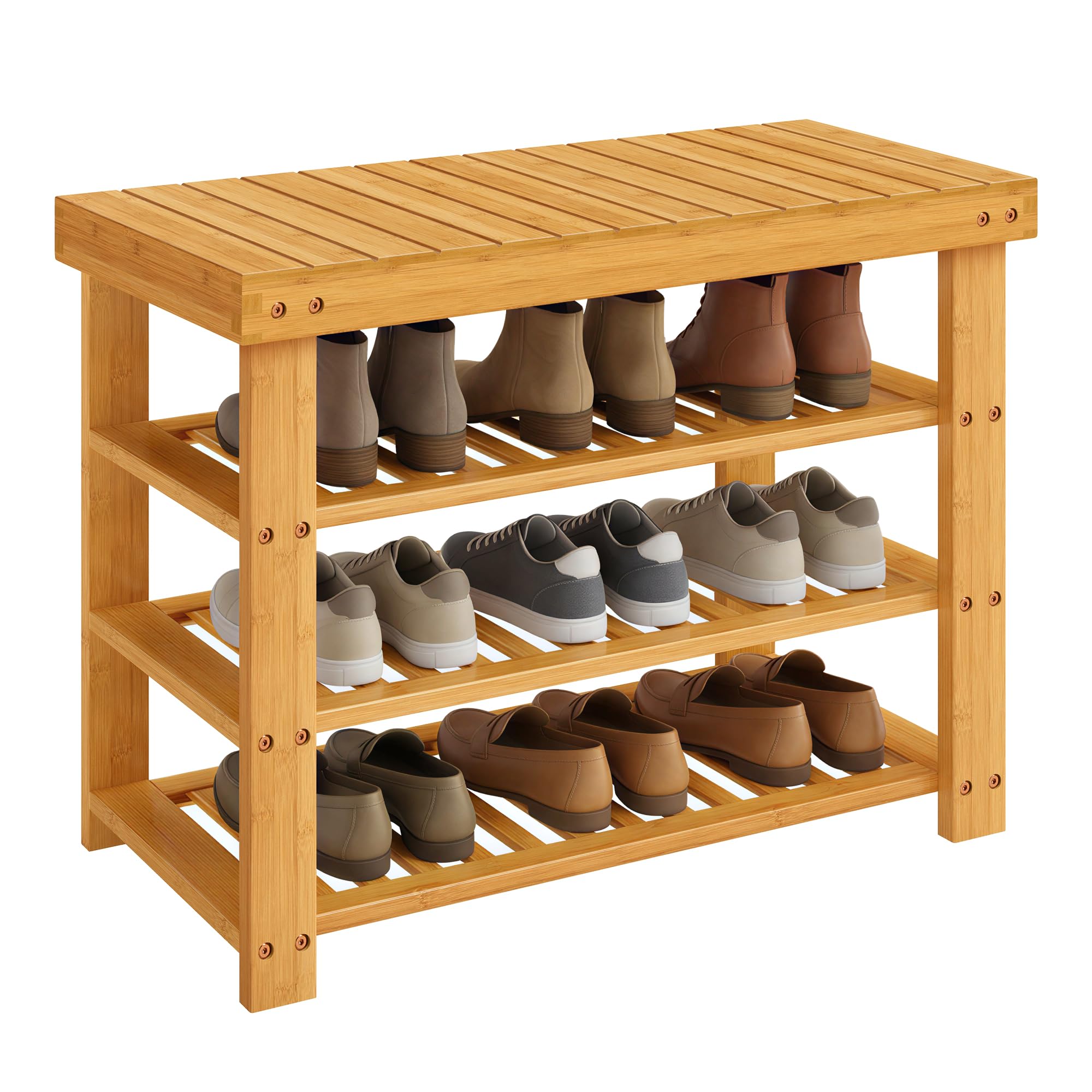SONGMICS Shoe Rack Bench in assembly phase ready to organize the entryway.