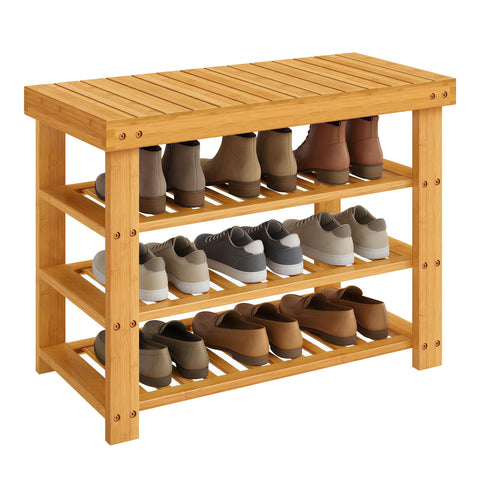 SONGMICS Shoe Rack Bench in assembly phase ready to organize the entryway.