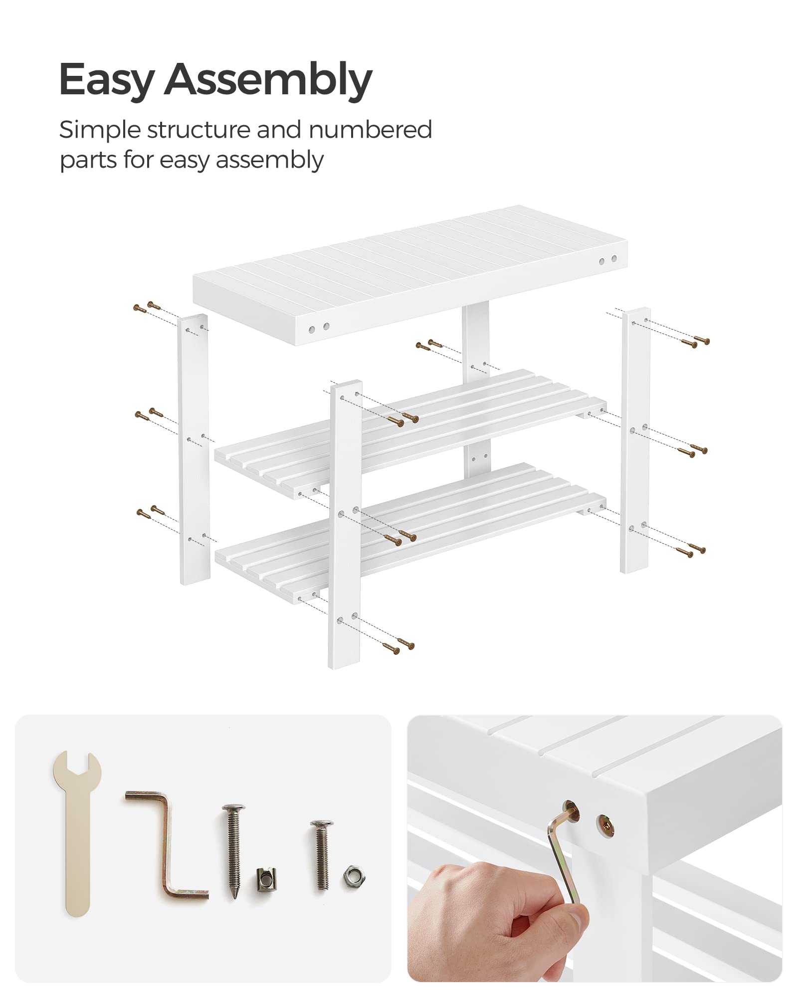 SongMics easy-assembly bench arrives with clear instructions