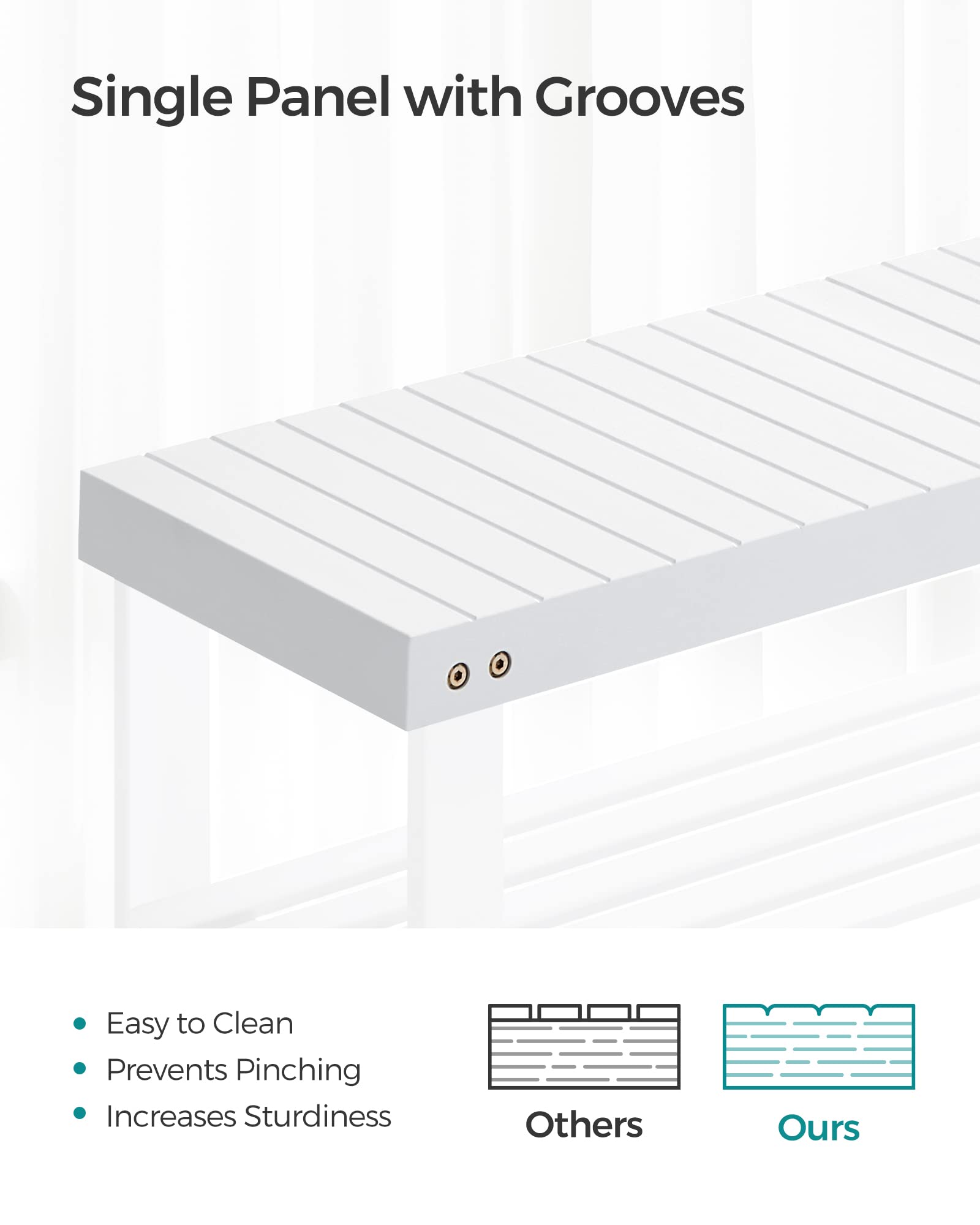 SongMics entryway bench used for seating while putting on shoes