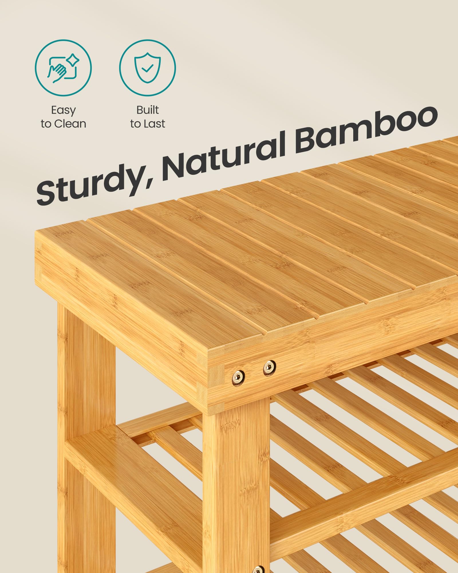 SONGMICS Shoe Rack Bench doubles as a compact side table and plant stand.