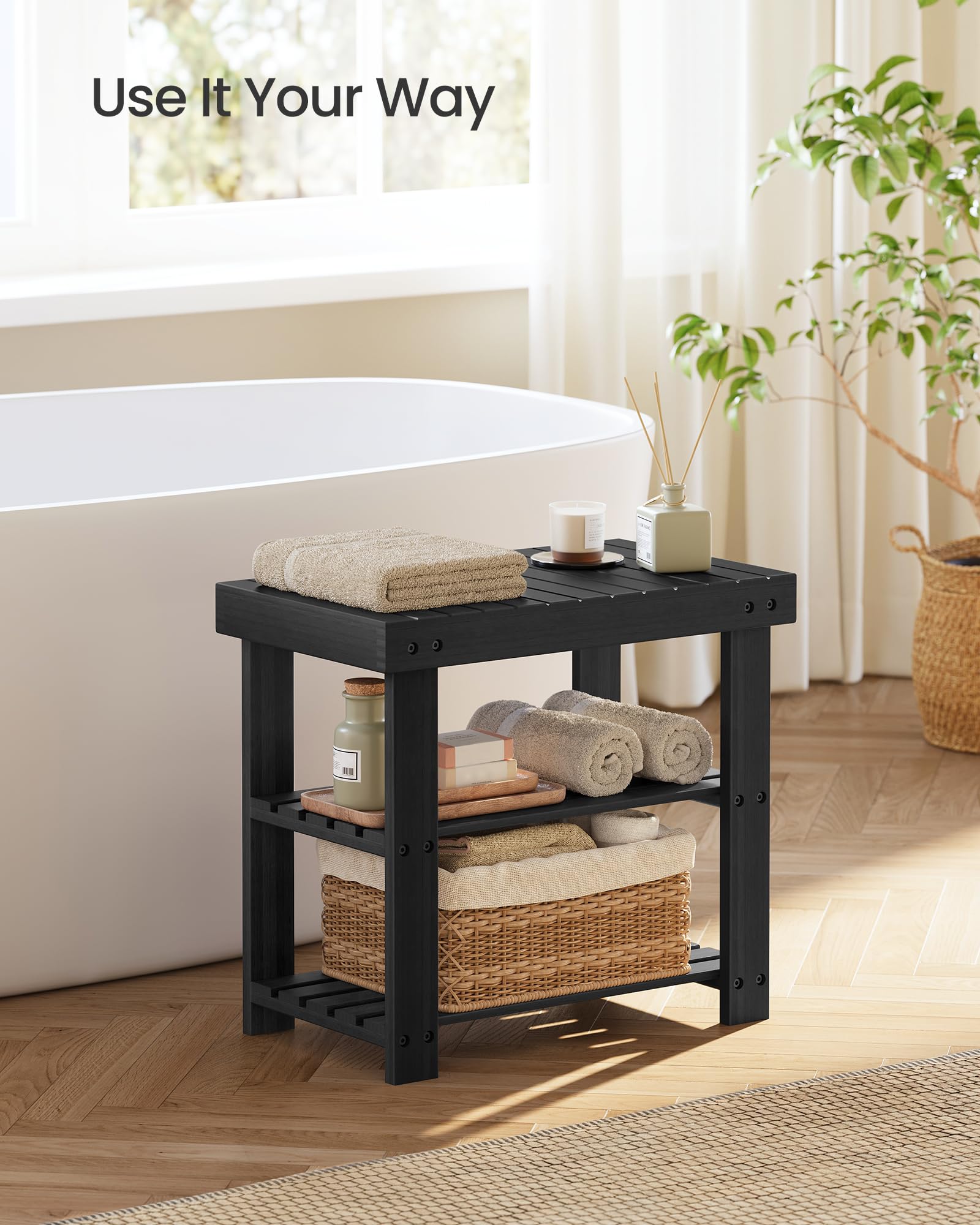 SONGMICS top panel image illustrates a convenient surface for everyday items.
