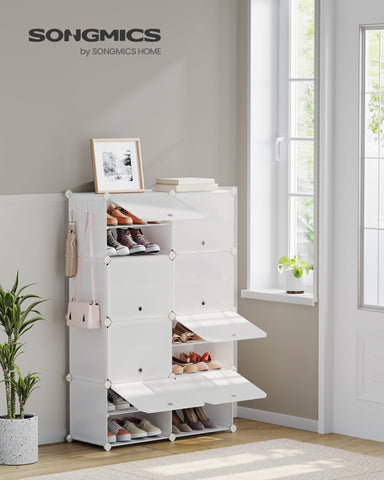 SongMICS doors protect shoes from dust while keeping airflow through vents.