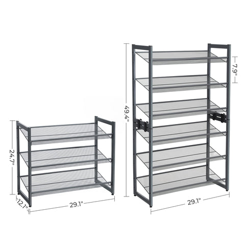 SONGMICS entryway shoe organization keeps footwear visible and accessible