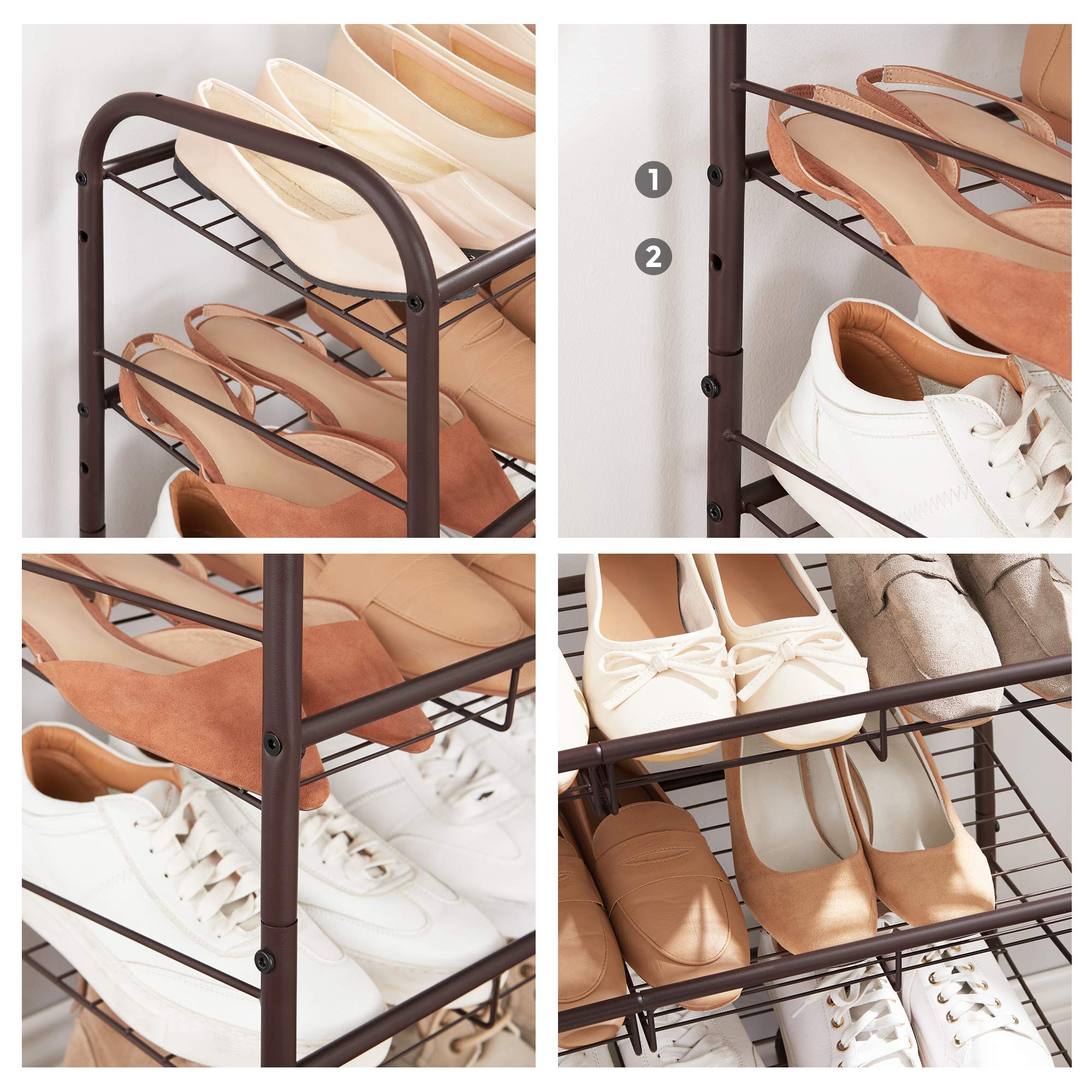 Songmics stackable 3-tier design expands closet storage