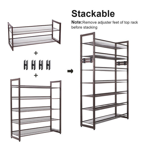 SONGMICS sturdy metal frame supports heavy shoes safely.
