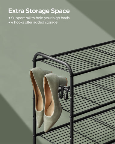 Songmics sturdy steel construction supports daily use.