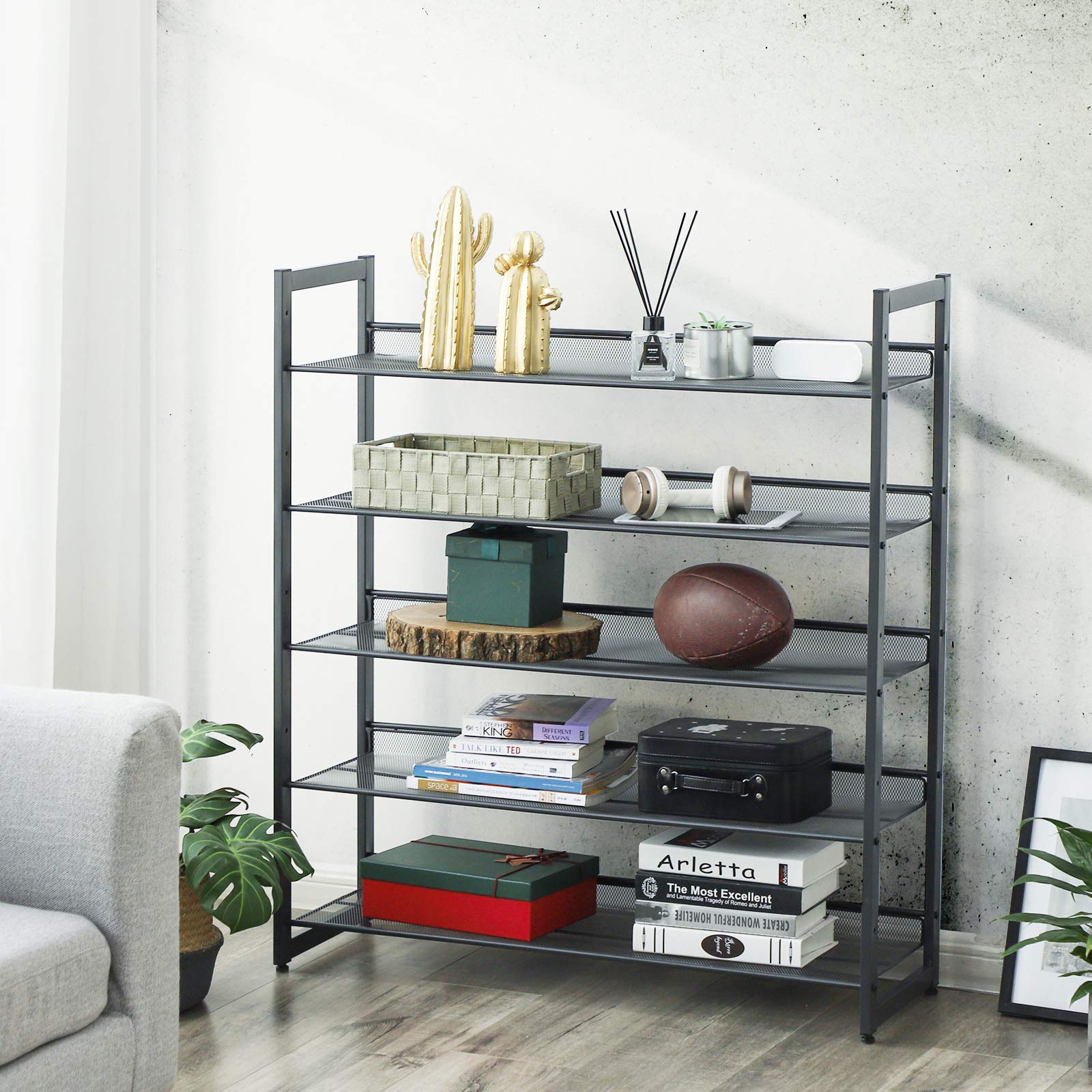 SONGMICS tall footwear fit on a dedicated shelf for boots and heels