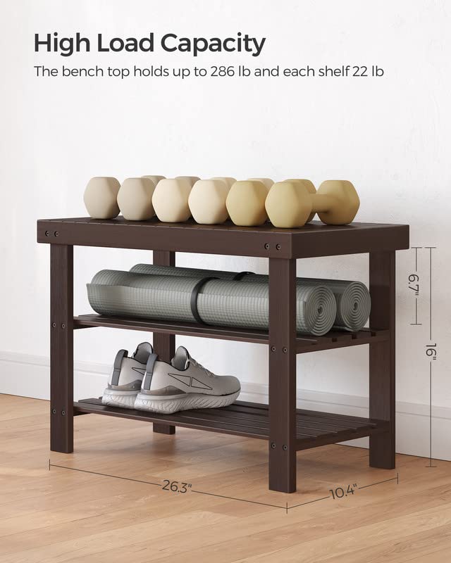 Songmics top panel holds bags and essentials for quick grab-and-go.