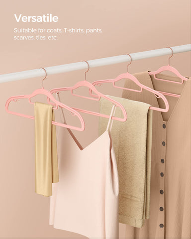 SONGMICS side hooks hold thin-strap garments securely without bulk.