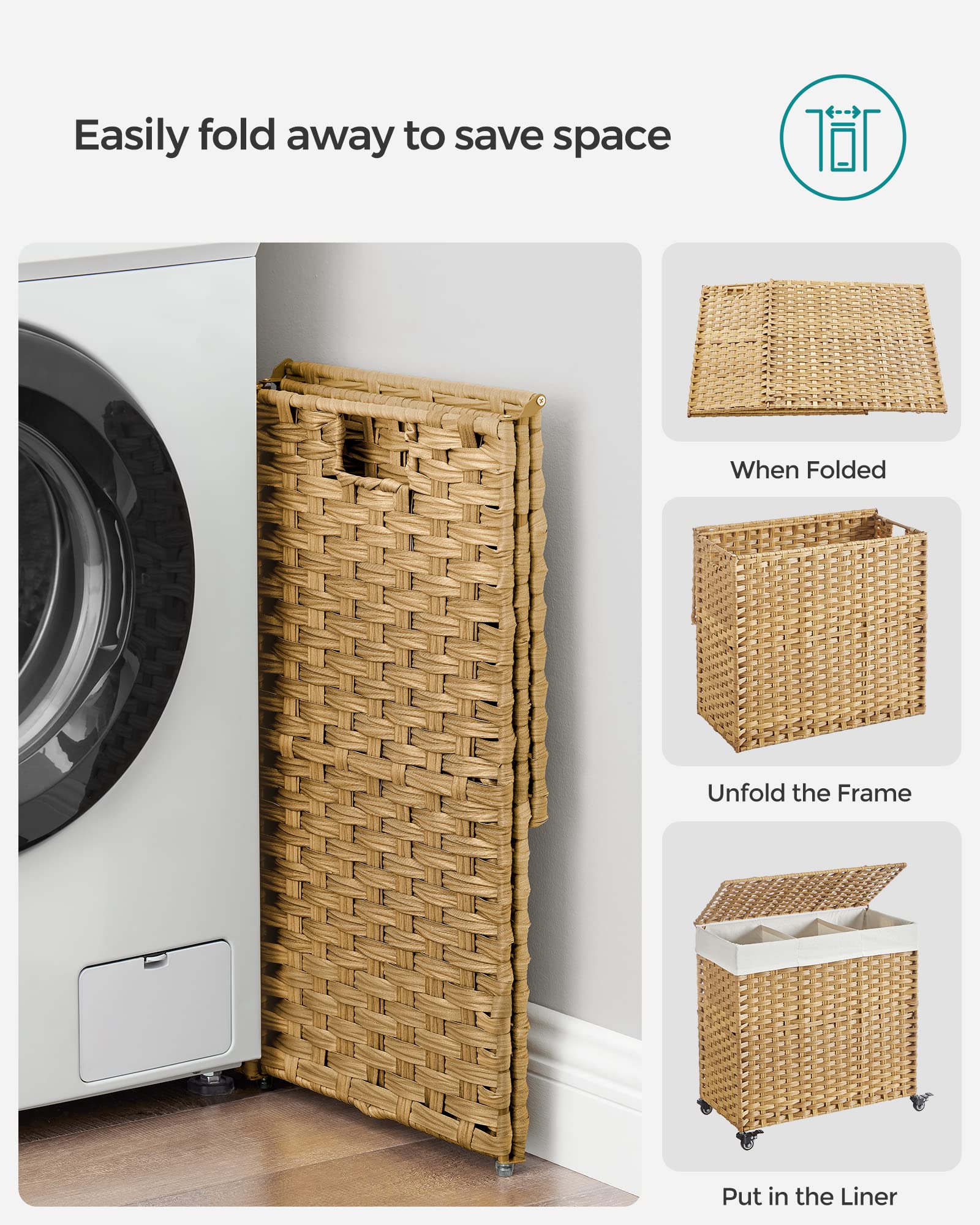 SONGMICS convenient side pocket for small-item storage.