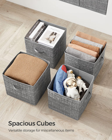 SONGMICS six-pack closet organizers declutter living spaces efficiently.