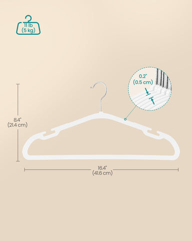 SONGMICS slim 0.2-inch hangers save closet space