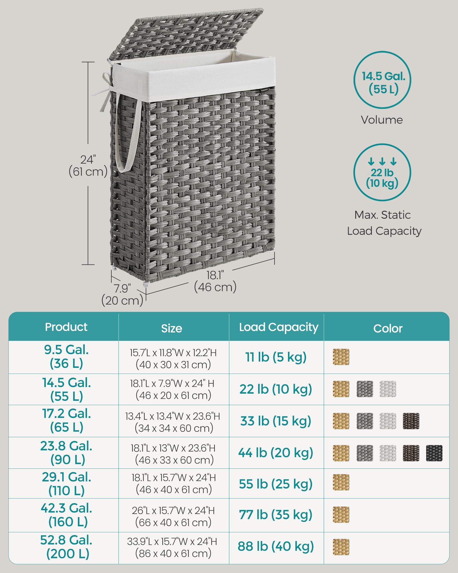 SONGMICS Foldable design with floor-friendly feet saves space.