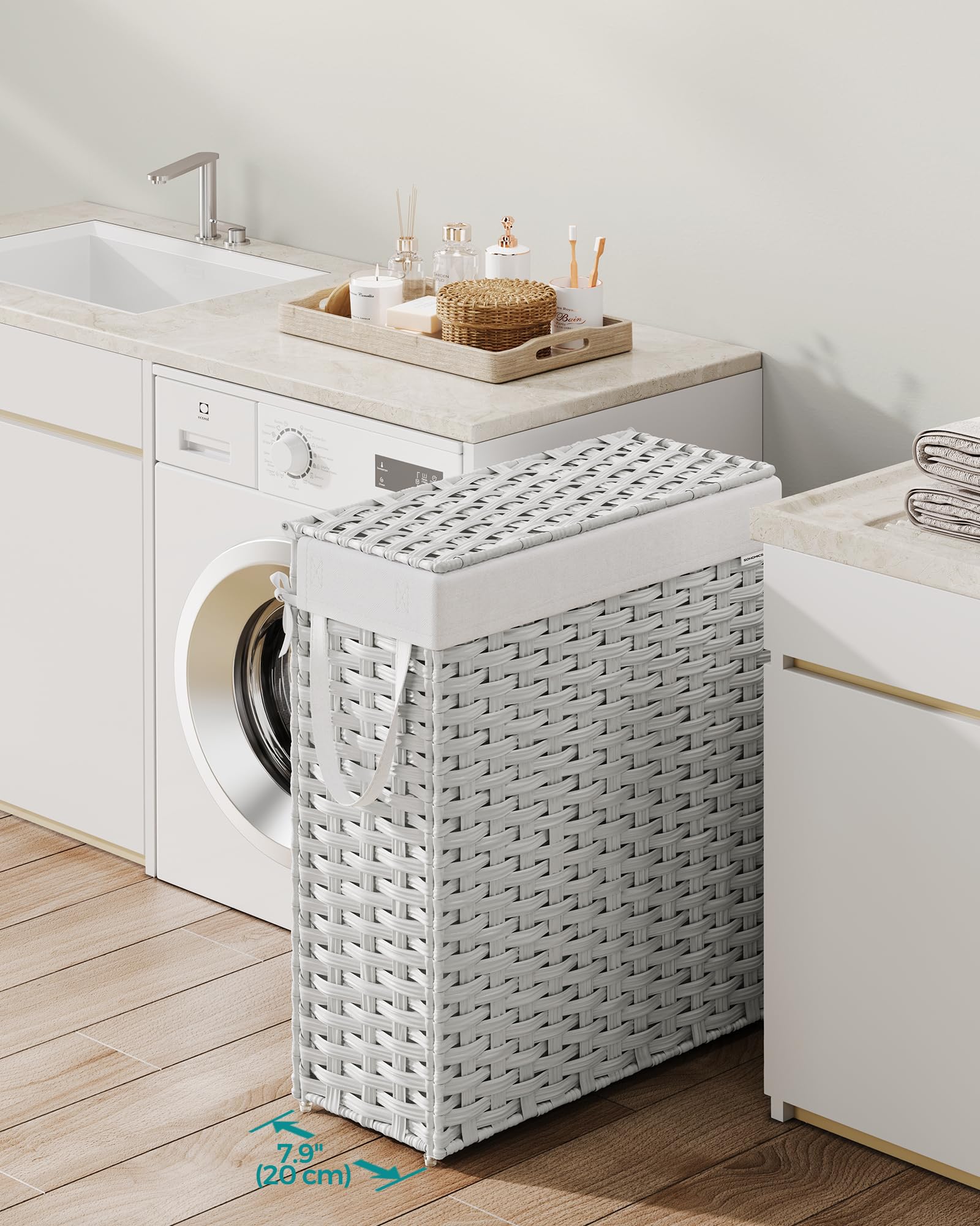 Removable liner of SONGMICS hamper for easy washing and hygiene