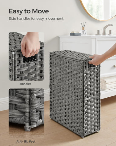 SONGMICS Waterproof, breathable rattan and sturdy frame keep clothes dry.