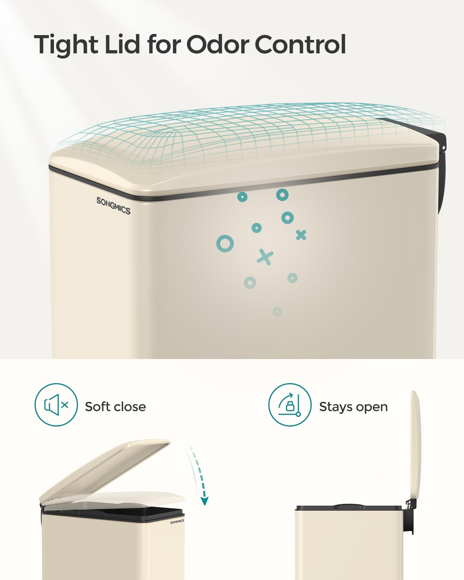 SongMics inner bucket removes for easy liner changes and cleaning.