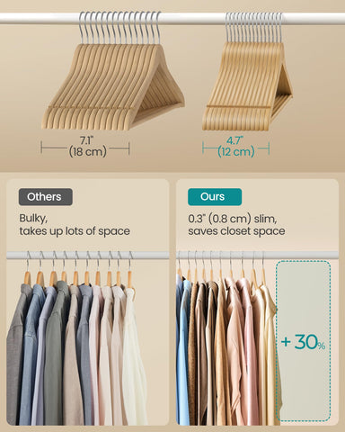 SONGMICS smooth surface prevents snags and preserves garment shape