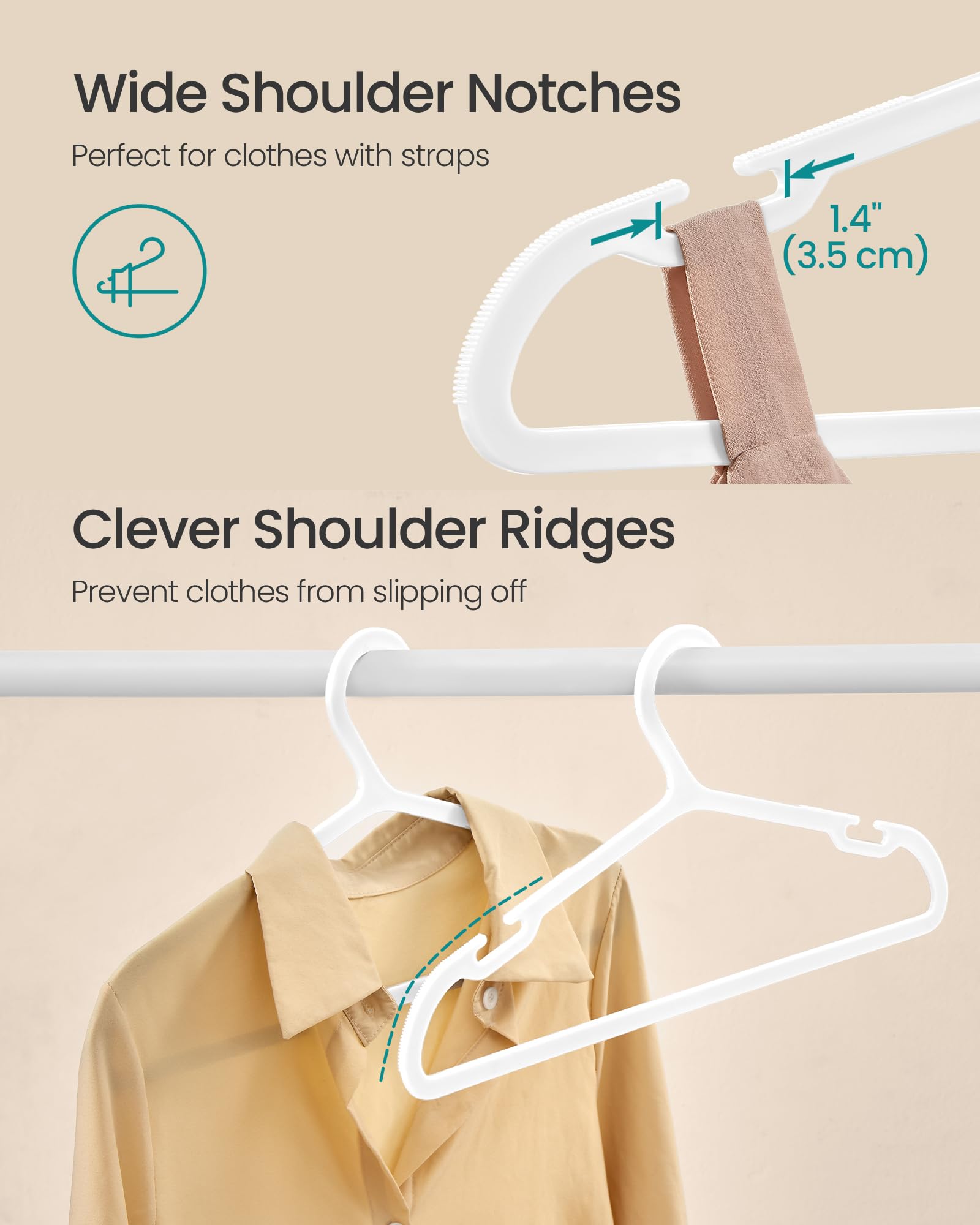 Songmics space-saving 50-pack for compact closets.