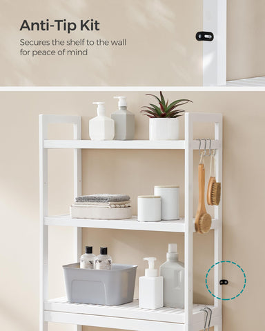 SONGMICS space-saving unit fits over most toilets in small bathrooms.