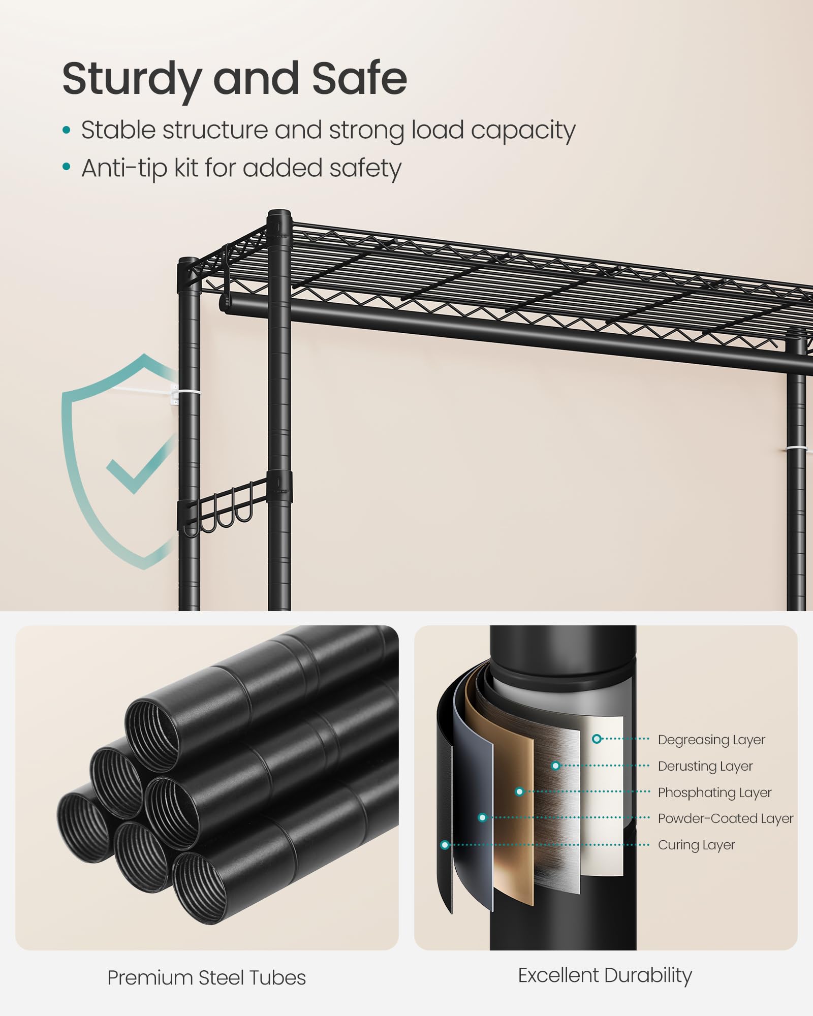 SongMICS spacious storage layout helps optimize rooms, dorms, and laundry areas.